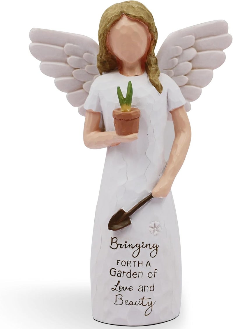 AcowSpt Gardening Gifts for Women, Gift for Gardeners Woman, Garden Gifts Women, Unique Gardening Gift, Garden Angel, Sculpted Hand-Painted Angel Figurine - Image 1